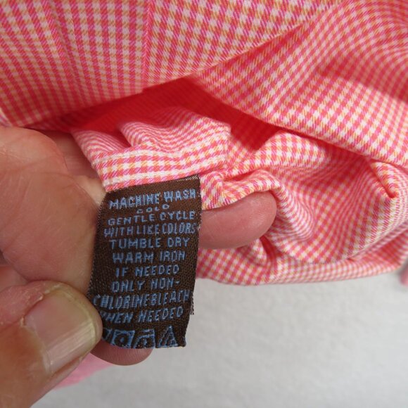 Tattersall London Shirt Mens Size 16 1/2 Pink Check Long Sleeve Button Up - Picture 6 of 9